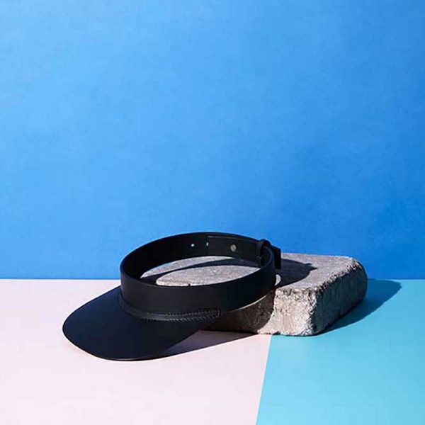 Isola -  Leather Visor in Black