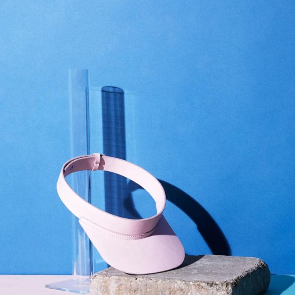 Isola -  Leather Visor in Pink