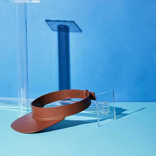 Isola - Leather Visor in Brown